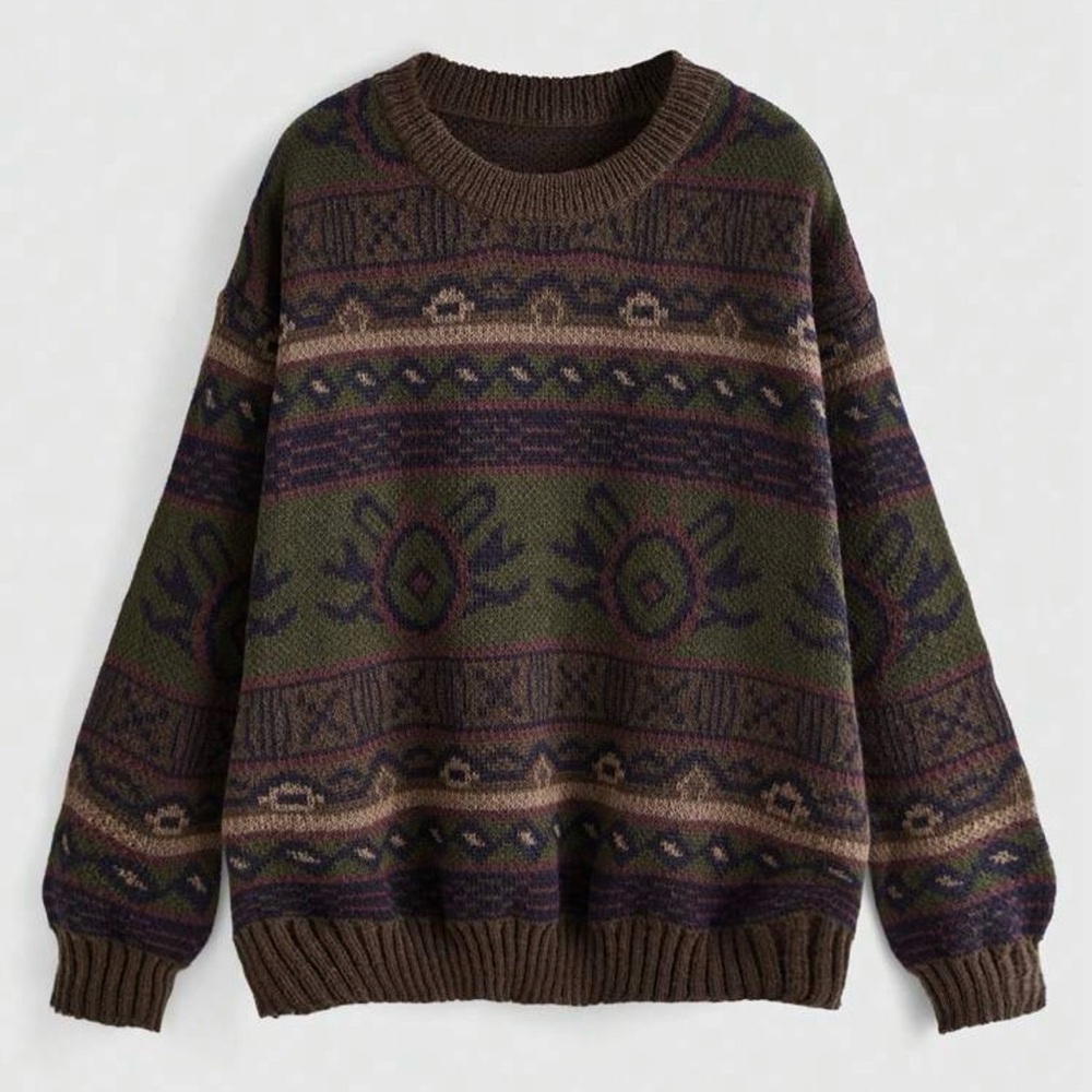 ROMWE Multicolor Patterned Sweater - Picture 6 of 7